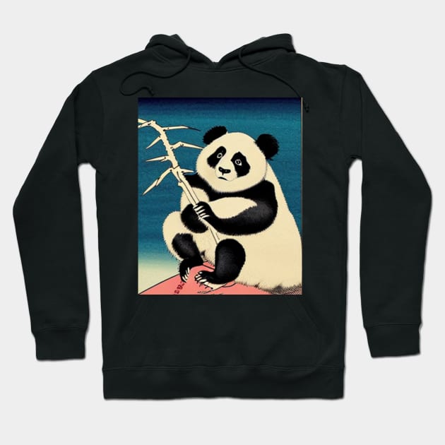 vintage ukiyo-e panda paintings Hoodie by rock-052@hotmail.com